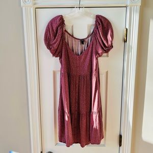 Womens Wild Fable Puff Sleeve, Polka Dot Dress